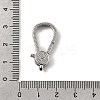 Brass Clear Cubic Zirconia Lobster Claw Clasps KK-Z078-47A-P-3