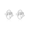 Sweet 304 Stainless Steel Flat Planet Earrings for Daily Wear XN2205-2-1