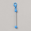 Spray Printed Alloy Bar Beadable Pendant Decorations for Jewelry Making DIY Crafts KEYC-WH0025-684P-05-1