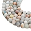 Natural Aquamarine Beads Strands G-P626-6mm-03-4