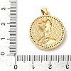 Rack Plating Brass Cubic Zirconia Pendants X-KK-K385-079G-3