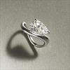 Brass Pave Single Cubic Zirconia Finger Rings for Women LS-ZK8046-6-2