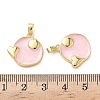 Brass Enamel Pendants KK-P334-03G-01-3