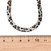 304 Stainless Steel Leopard Print Flat Snake Chain Necklaces for Women NJEW-A044-02B-P-01-5