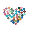 Square with Glitter Powder Mosaic Tiles Glass Cabochons DIY-P045-04B-2