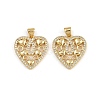 Brass Micro Pave Cubic Zirconia Pendants ZIRC-I367-07G-17-1