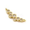 Rack Plating Brass Pave Cubic Zirconia Flat Round Connector Charms KK-G513-10G-2