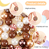   1 Set Mixed Style Acrylic Round Beads Sets SACR-PH0001-52K-4