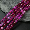 Natural Striped Agate/Banded Agate Bead Strands X-G-K166-13-6mm-03-1