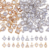 100Pcs 20 Styles Alloy Cubic Zirconia Charms ZIRC-HS0001-09-1