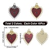 20Pcs 2 Colors Alloy Enamel Pendants ENAM-SC0003-84-2