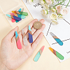 12Pcs 6 Colors Resin & Walnut Wood Big Pendants RESI-HY0001-17-3