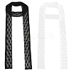 2Pcs 2 Colors Polyester Lace Long Silk Scarf for Women Girls AJEW-GF0011-28E-1