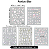 5Pcs 5 Styles Flower Pattern Self Adhesive PET Nail Art Stickers Decals MRMJ-SP0001-24-2