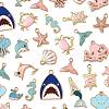 40Pcs 20 Styles Sea Animals Alloy Enamel Pendants ENAM-FS0003-49-2