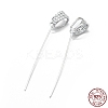 Anti-Tarnish Rhodium Plated 925 Sterling Silver Pinch Bails STER-L055-18P-1