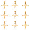 10Pcs 304 Stainless Steel Pendants STAS-UN0054-42-1