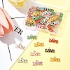 48Pcs 8 Colors Valentine's Day Theme Alloy Enamel Pendants ENAM-FS0002-51-7