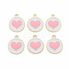 Alloy Enamel Pendants X-PALLOY-S181-039B-NR-1