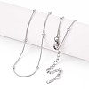 1MM 304 Stainless Steel Satellite Chain Necklaces NJEW-N058-07B-P-1