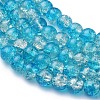 Baking Paint Crackle Glass Beads Strands X-CCG-S001-8mm-06-3