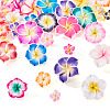 50Pcs 5 Styles Handmade Polymer Clay 3D Flower Plumeria Beads CLAY-TA0001-68-3