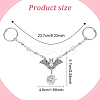 ANATTASOUL 2Pcs Bat with Spider Web Alloy Shoe Charms Chains FIND-AN0001-05-2