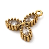 Ion Plating(IP) 304 Stainless Steel Cubic Zirconia Pendants STAS-R141-03G-04-2