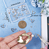 16Pcs Hollow Triangle Brass Stud Earring Findings DIY-CN0002-68-3