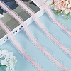 10 Yards Polyester Pleated Lace Trim OCOR-WH0080-93C-4