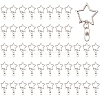50Pcs Alloy & Iron Swivel Clasps Lanyard Snap Hook FIND-DC0008-06-1