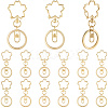 18Pcs Alloy Keychain Clasps KEYC-SC0001-72G-1