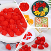 60Pcs PVC Strawberry Display Decorations DJEW-SC0001-32-5