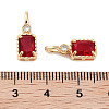 Brass Micro Pave Cubic Zirconia Pendants KK-C051-54G-04-3