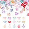 60Pcs 15 Styles Transparent Glass Pendants FIND-TA0004-51-2