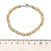 304 Stainless Steel Round Beads Bracelets BJEW-Q038-06GP-5