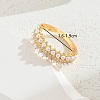 Exquisite Copper Inlaid Zircon Pearl Fashion Ring for Women Party Gift LE9138-3-1