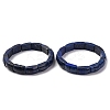 Natural Lapis Lazuli Bead Stretch Bracelets for Women Men BJEW-C097-02A-09-1