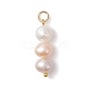 Natural Cultured Freshwater Pearl Two Sides Polished Pendants PALLOY-JF04968-3