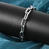 304 Stainless Steel Cable Chain Bracelets for Women Men BJEW-F488-59P-3
