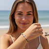 Adjustable Stainless Steel Cross Link Bracelets HT4898-1