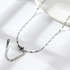Non-Tarnish 304 Stainless Steel Dapped Chain Necklace for Men Women LS-NJEW-E076-02P-1