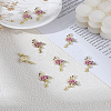 8Pcs Alloy Enamel Pendants FIND-LP0004-11-1