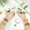 10Pcs 5 Colors Retro Iron Cuff Bangle Making MAK-ME0001-16-3