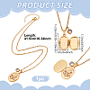Stainless Steel Moon Print Oval Locket Pendant Necklaces NJEW-NB00015-2