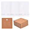 100Pcs Blank Kraft Paper Earring Display Cards CDIS-YW0001-23A-1