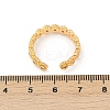 Brass Micro Pave Cubic Zirconia Flower Adjustable Cuff Rings for Women RJEW-B125-02G-3
