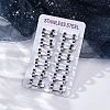 304 Stainless Steel with Enamel Hoop Earrings EJEW-M001-21B-P-5