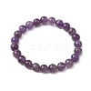 Natural Amethyst Beaded Stretch Bracelets for Women Men BJEW-JB11099-1