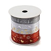 10M  5 Colors Hot Stamping Christmas Polyester Ribbons Set OCOR-Q026-02-1